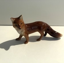 Rare Vintage Miniature Fox Porcelain Figurine picture