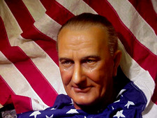 VINTAGE FULL SIZE WAX HEAD PRESIDENT LYNDON B JOHNSON LBJ GEMS LONDON WAX MUSEUM picture