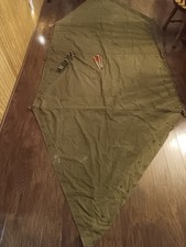 Vintage USGI Vietnam Era Shelter Half Tent  OD Canvas With Pole & Stakes (26-786 picture