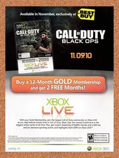 2010 Call Of Duty Black Ops 1 Best Buy Original Advertisement / Retro Promo v2 picture