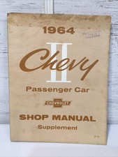 Vintage Chevy II Passenger Car Shop Manual Supplement 1964 picture