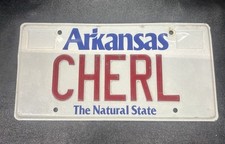 Vintage Arkansas Personalized License Plate CHERL The Natural State picture