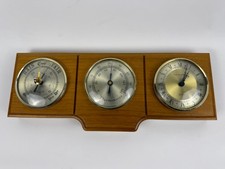 Hamilton France Wood & Brass Weather Station Barostar Thermostar picture