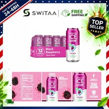 Sparkling Ice Black Raspberry Sparkling Water with Caffeine, Zero Sugar, 16 oz picture