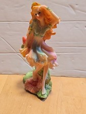 Charming Vintage Style Flower Fairy Figurine - Resin Decorative Collectible picture