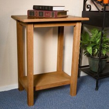 Credence Table, Pecan Stained Credence Table, Church Sanctuary Eucharist Storage picture