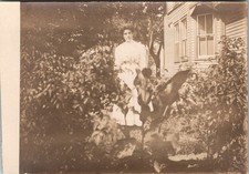 Postcard Real Photo RPPC Woman Standing Next to House Unposted picture