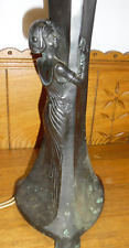 Old Art Nouveau Figural Bronze Table Lamp - Possible Gustav Gurschner picture