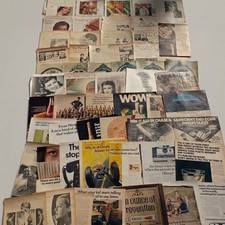 Large Lot Vintage Magazine Ads Ephemera 1930s 1970s Auto Liquor Beauty Art Craft picture