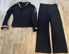 40'S-50'S WOOL NAVY UNIFORM JUMPER 40L WITH PANTS-31R NAVAL CLOTHING PATRON 11 picture