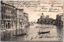 Venezia Italy Canal Grande C.1900s Sepia Posted Vintage Postcard picture