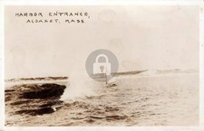 Acoaxet MA Massachusetts Harbor Entrance Sailboat 1930s RPPC Photo Postcard COPY picture