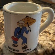 Vtg 1964 U.S.Navy WEST PAC Coffee Mug USS Hancock CVA-19 Yokosuka Japan Sailor picture