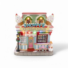 FG Square Snowys Ice Cream Parlor Christmas Village Huge Cone Roof MC3009 picture