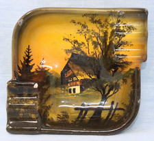 ANTIQUE Schramberg Majolika Ceramic Ashtray GERMANY, 4.5