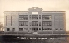 J65/ Casselton North Dakota RPPC Postcard c1910 High School Building 241 picture