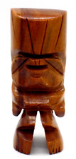 Vintage Brian of Hawaii Tiki God Polynesian Figurine Carved Milo Wood Signed picture