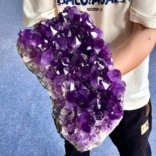 12.21LB  Large Natural Amethyst geode quartz cluster crystal specimen Healing. picture
