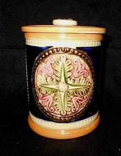 ANT/VTG GERMAN?? PORCELAIN CIGAR LOOSE TOBACCO HUMIDOR 6