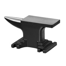 8.8lb Cast Steel Anvil with Round Horn, 132x68mm Top, Forging Tool picture