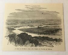 1873 book print ~  A VIEW IN NORTHERN ASIA - THE STEPPES OF SIBERIA picture