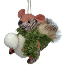 5” Woodland Squirrel Christmas Ornament Trimsetter by Dillards Plush Figurine picture