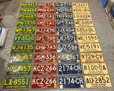 RARE LOT OF 40 MICHIGAN LICENSE PLATES ORIGINAL 1966 1968 1971 1973 RESELL CRAFT picture