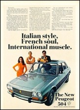 1970 Peugeot 504 French Soul Vintage Advertisement Print Art Car Ad K11A picture