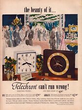1951 Telechron Electric Clocks Print Ad Wedding Gift Newlyweds The Beauty Of It picture