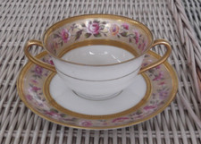 Hutschenreuther Hohenberg 1814-1914 Small Cream Soup Cup & Saucer -Floral & Gold picture