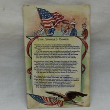 Vintage Postcard Star Spangled Banner Propaganda Scene Patriotic Motif 1912 picture