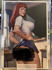 Comic-Style Art Print/Card Red-Haired Girl School Uniform in Sleeve/Toploader picture