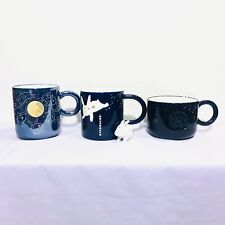 Set 3Pcs.Starbucks Mug Blue Bunny Constellation Moon14oz.&12oz.Stoneware picture