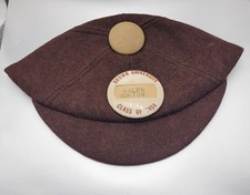 Vintage Brown University Felt Beanie Hat with Class of 1954 Button picture