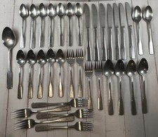 Vintage 35 pc. Rebacraft Stainless Steel Flatware Silverware picture