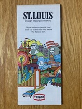 Texaco Map St Louis Missouri 1971 Gas Oil Advertising Street Folding picture