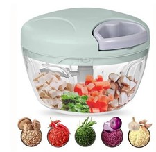 Brilliant JJJJ Premium Manual Food Processor - Easy Pull 12.5x8x8, Green picture