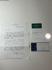 George W Bush 2004 Handwritten Signed Letter Pennsylvania Campaign Tickets picture