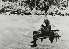An Australian Soldier In Jungles Of New Guinea Demonstrates OLD PHOTO picture