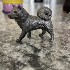 VINTAGE PEWTER DOG FIGURINE Solid picture