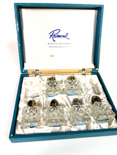 Raimond Silversmiths Crystal Mini Square Salt Shakers Set of 6 picture