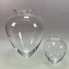 Princess House Heritage Crystal #323 Set Of 2 Vases Etched Boxed picture