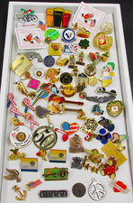 Huge 80+ Lot Vintage to Now Hat Lapel Pins Souvenir Advertising Patriotic & More picture