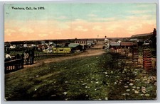 Vintage Ventura, CA 1875 Town View Postcard - Early California History picture