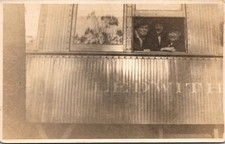 Vintage Train 3 Men At Window Reading & Northern RPPC Real Photo Postcard 4P23-5 picture