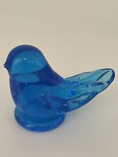 BlueBird of Happiness ART Glass Bird Figure LEO WARD Figurine 1994 Vintage picture