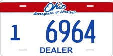 Ohio Aviation Dealer Novelty Custom License plates Auto picture