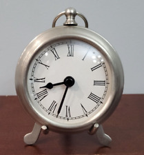 Pewter Pocket Watch Style Desk Clock With Matching Stand picture