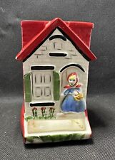 Vintage Hull Little Red Riding Hood Hanging Wall Pocket Match Holder 1940's picture