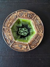 Vintage Hawaii Souvenir Ceramic Drip Glaze Dish 8